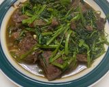空心菜炒滷牛腱的食譜步驟4照片