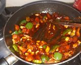 A picture of step 3 of Kungpao chicken.