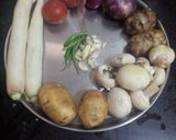 A picture of step 1 of Pahadi soup.