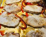 A picture of step 8 of Creamy Sheet Pan Pork Chops.