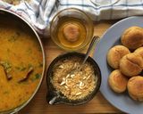 A picture of step 3 of Dal Baati  Churma.