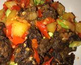Foto langkah ke 10 dari resep Dendeng goreng balado pake kentang dan pete.