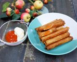 Hình bước làm 6 của món Cuốn Phô mai cam Chiên Giòn