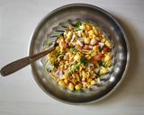 A picture of step 7 of Moong Matki (moth) Misal Pav.