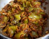 A picture of step 3 of Capcicum dry sabzi.