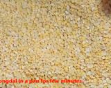 A picture of step 1 of Moongdal puttu.