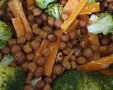A picture of step 4 of Chickpea Broccoli salad.