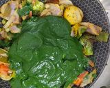 A picture of step 4 of Palak Biryani One Pot Meal.