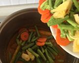 A picture of step 5 of Vegetable Curry with Salted Fish and Pineapple.