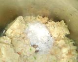 A picture of step 4 of Mint hummus.