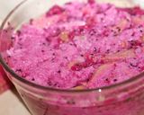 Foto langkah ke 5 dari resep Puding Naga Panggang Mix Roti Tawar dan Santan.