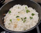 A picture of step 10 of Soya chunks, potato biryani.
