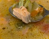 Фото кроку 6 до Вершковий суп з червоною рибою🥘.