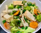 Hình bước làm 3 của món Canh Nấm Bông Cải Chay