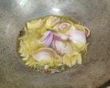 A picture of step 3 of Lal Saag with Gobhi.