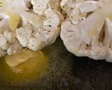 A picture of step 3 of Curry Dusted Cauliflower ‘Steak’ Topped With Chive and Garlic Mushrooms.