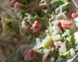 A picture of step 3 of Minty yoghurt salad.