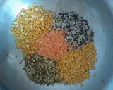 A picture of step 1 of Panchratni Dal.