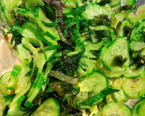 A picture of step 6 of Cucumber with Shiso sweet vinaigrette salad.