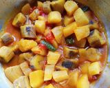 A picture of step 3 of Mboga Ya Viazi Vitamu, Matoke Na Muhogo.. (Sweet Potato,Raw Banana And Cassava Curry).