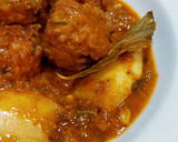 Foto del paso 9 de la receta: Albóndigas con calamares en salsa de glasé de gambas y boloñesa