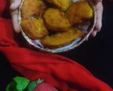 A picture of step 4 of Shorsher puure Chalkumro (Fried ash gourd stuffed with mustard).