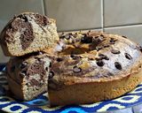 Foto del paso 5 de la receta: Budín de bananas marmolado