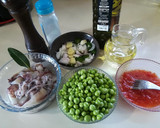 Foto del paso 1 de la receta: Calamares con guisantes