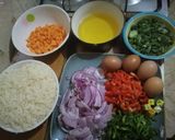 A picture of step 1 of Chinese fried rice 🍚.