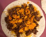 A picture of step 1 of Nacho quesadillas and queso covered Spanish rice.