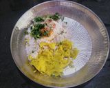 A picture of step 1 of Leftover Khichdi paratha.