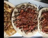 Une image de l'étape 2 de Italian flatbread farci en roulé au veau oignons caramélisés champignons fromage et épices.