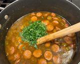 A picture of step 5 of Chicken and Sausage Gumbo.