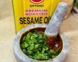 A picture of step 3 of Ssamjang (Korean bbq dipping sauce for meat).
