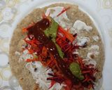 A picture of step 5 of Sunflower seeds Roti-Open Salad wraps.