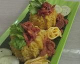 Foto langkah ke 7 dari resep Nasi Kuning Gurih + Sambal Tempe Ikan Bilis Satset.