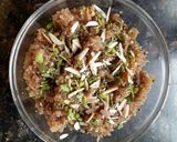 A picture of step 6 of Meetha daliya (lapsi).