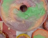 Foto langkah ke 5 dari resep Unicorn Bread Pudding (Puding Roti Unicorn).