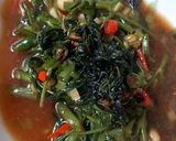 Foto langkah ke 13 dari resep Kangkung Saus Tiram Krenyes ala Restoran.