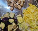 Foto langkah ke 1 dari resep Lodeh Sawi Putih Tempe Terong.