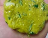 A picture of step 4 of Mix Flour with methi vada.