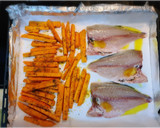 Foto del paso 6 de la receta: Dorada al horno con bastones de calabaza
