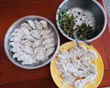 A picture of step 2 of Chive Dumplings.