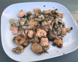Une image de l'étape 11 de Trio de poissons marinés à la plancha.