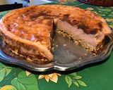 Une image de l'étape 17 de Flan pâtissier façon cheesecake aux pralines roses.