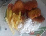 Rizs szalmakrupli rántott sajt, csibefalatkák és tartármártás recept fázis 5 fotója