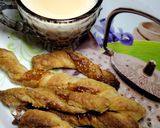 A picture of step 3 of Sesame Puff Sticks.