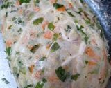 A picture of step 3 of Malai kabab.