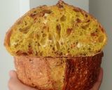 Foto langkah ke 25 dari resep Kunyit Wijen Jinten Hitam Chili Flakes Cheese Sourdough Bread (Open Bake Method).