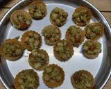 A picture of step 4 of Masala chat tart.